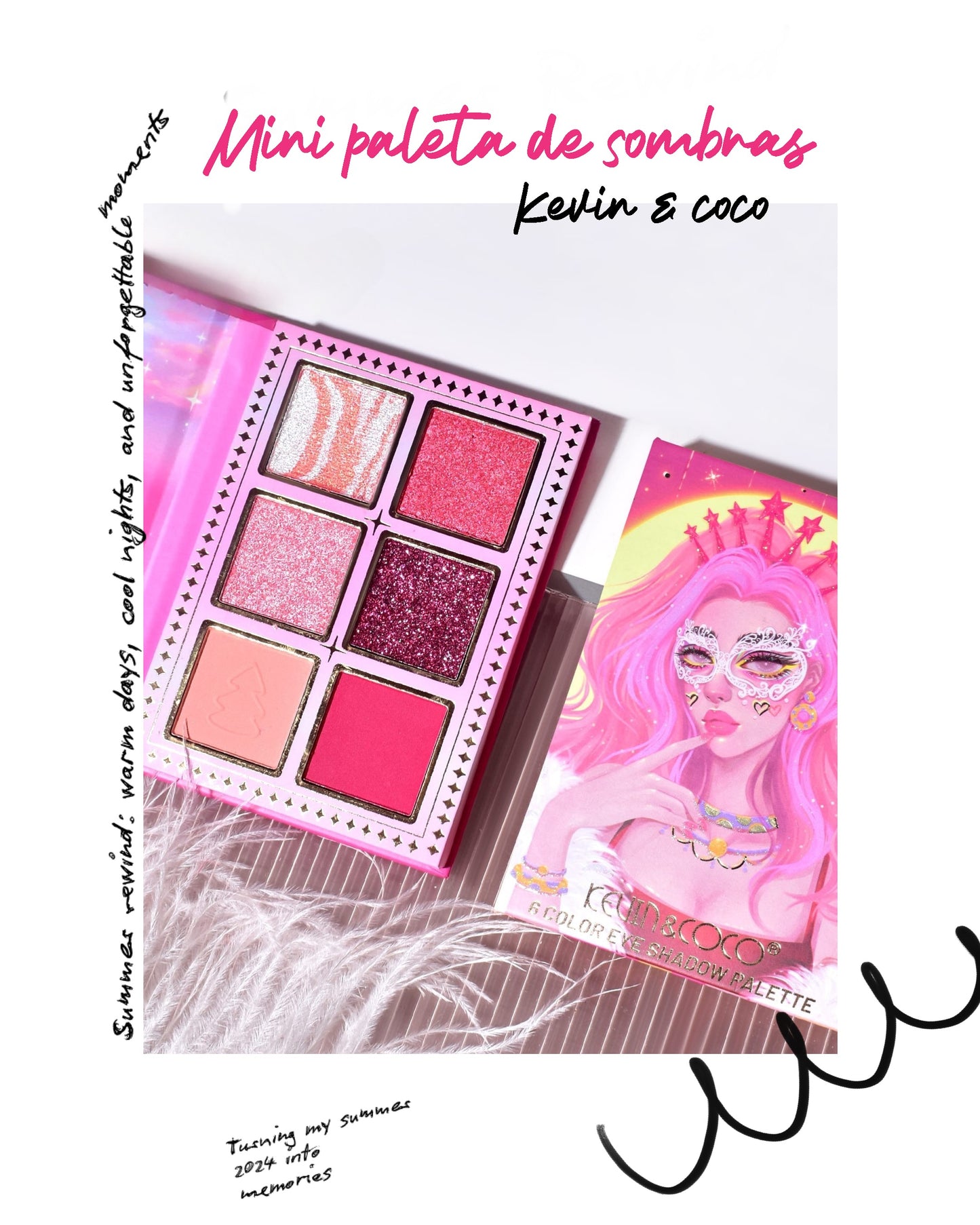 Mini paleta de Sombras (Rosa) - Kevin y coco